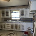 First Primer Coat on the Cabinets